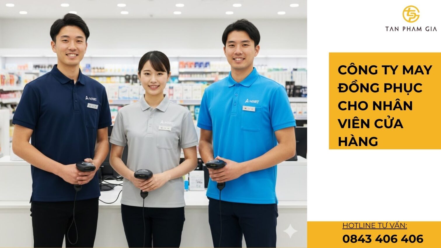 Công ty may đồng phục cho nhân viên cửa hàng