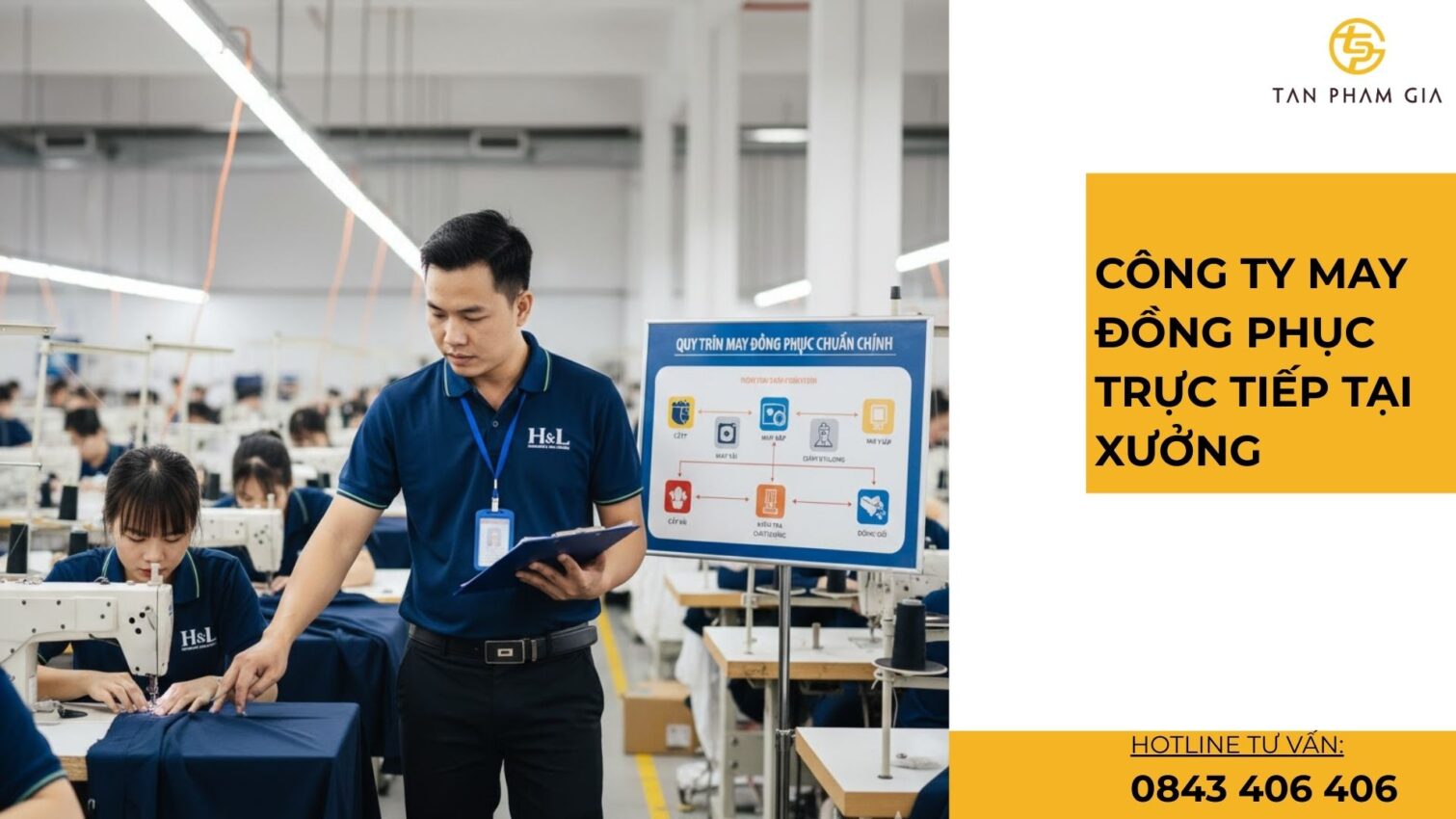 Công ty may đồng phục trực tiếp tại xưởng