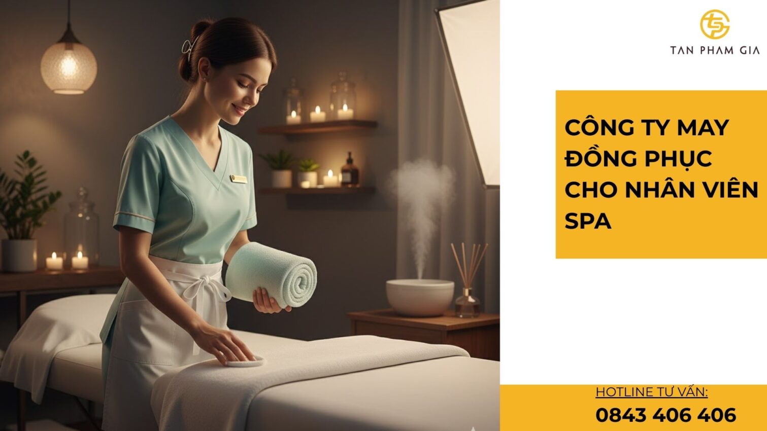 Công ty may đồng phục cho nhân viên spa