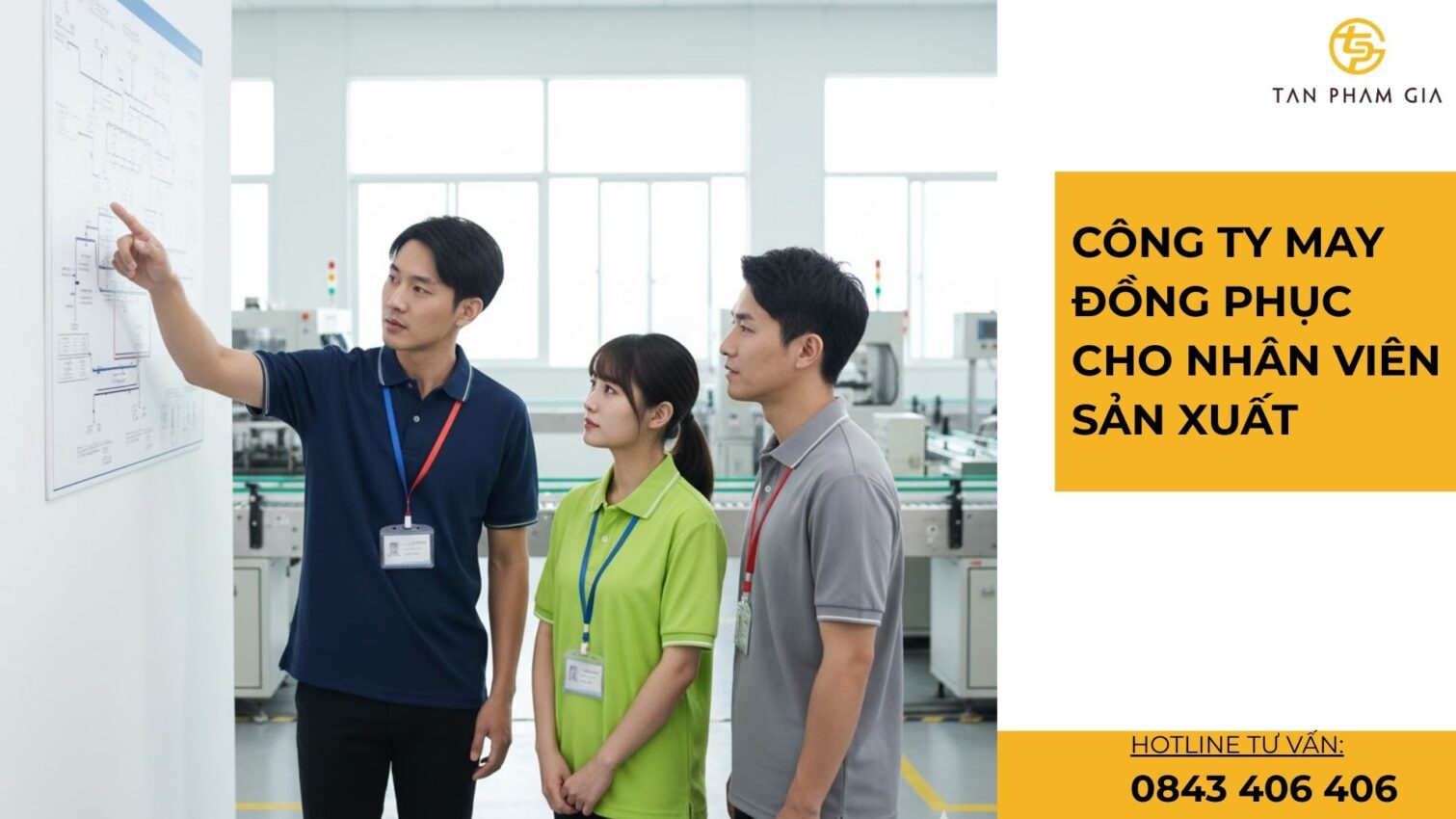 Công ty may đồng phục cho nhân viên sản xuất