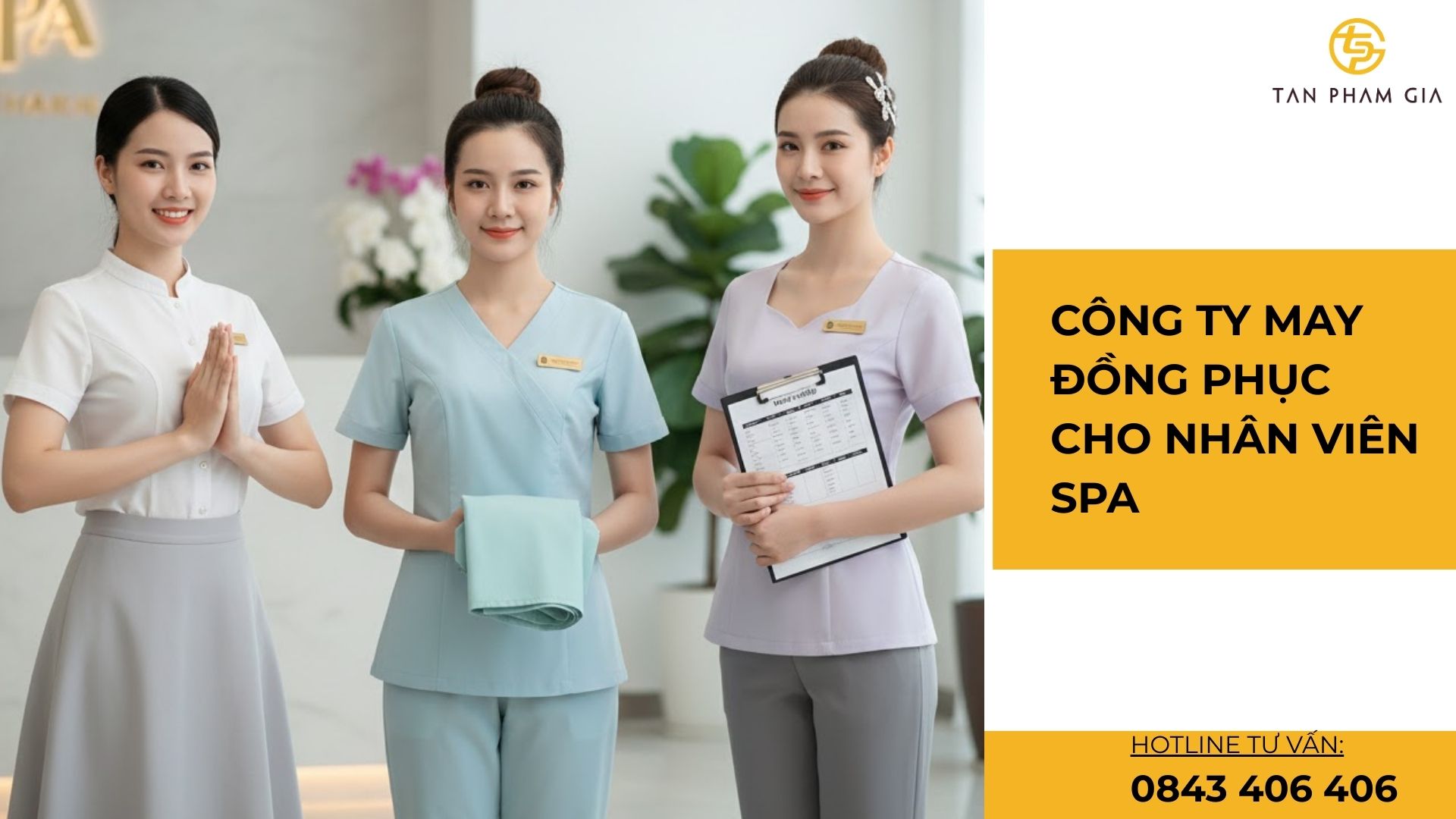 Công ty may đồng phục cho nhân viên spa