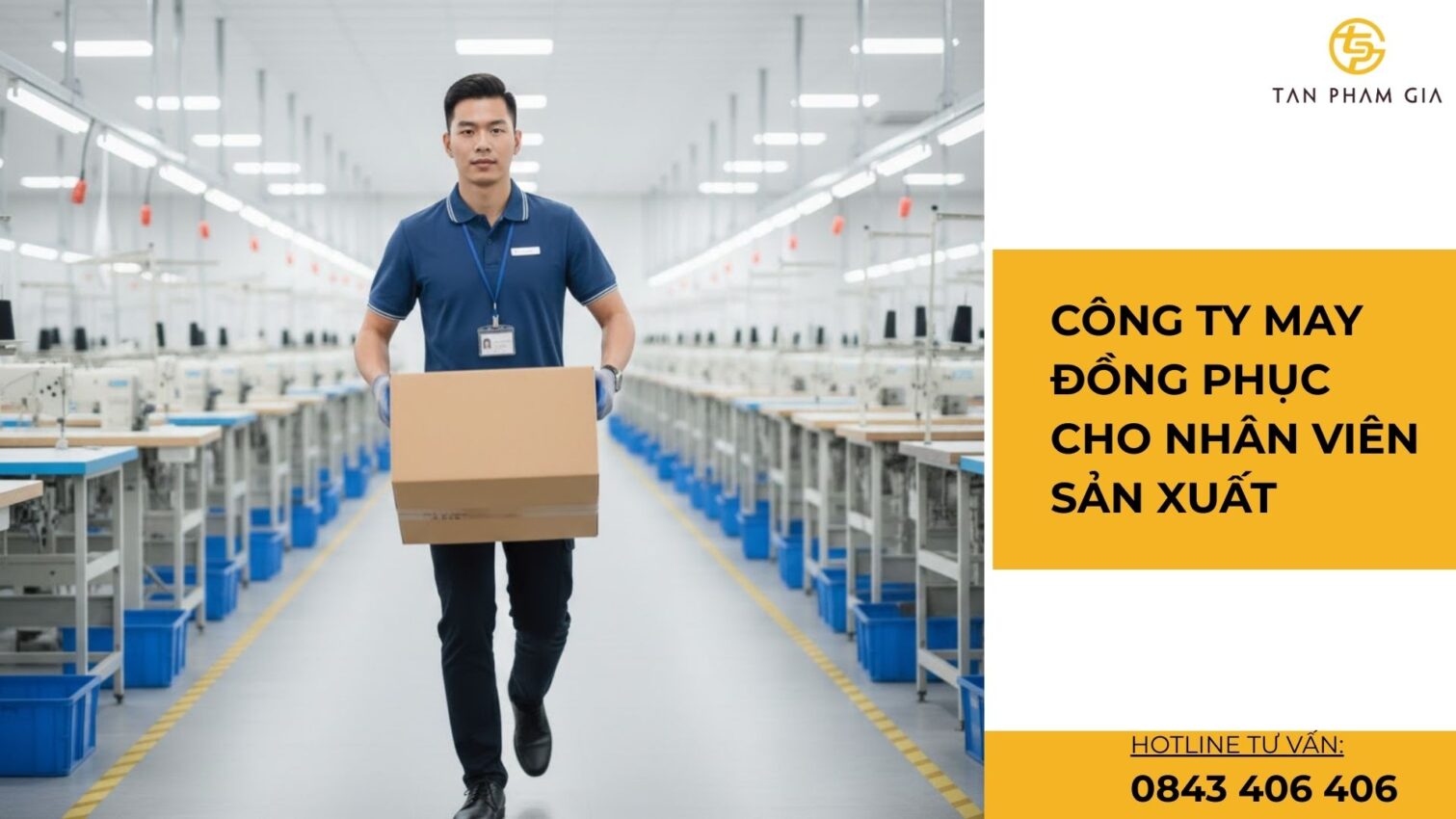 Công ty may đồng phục cho nhân viên sản xuất