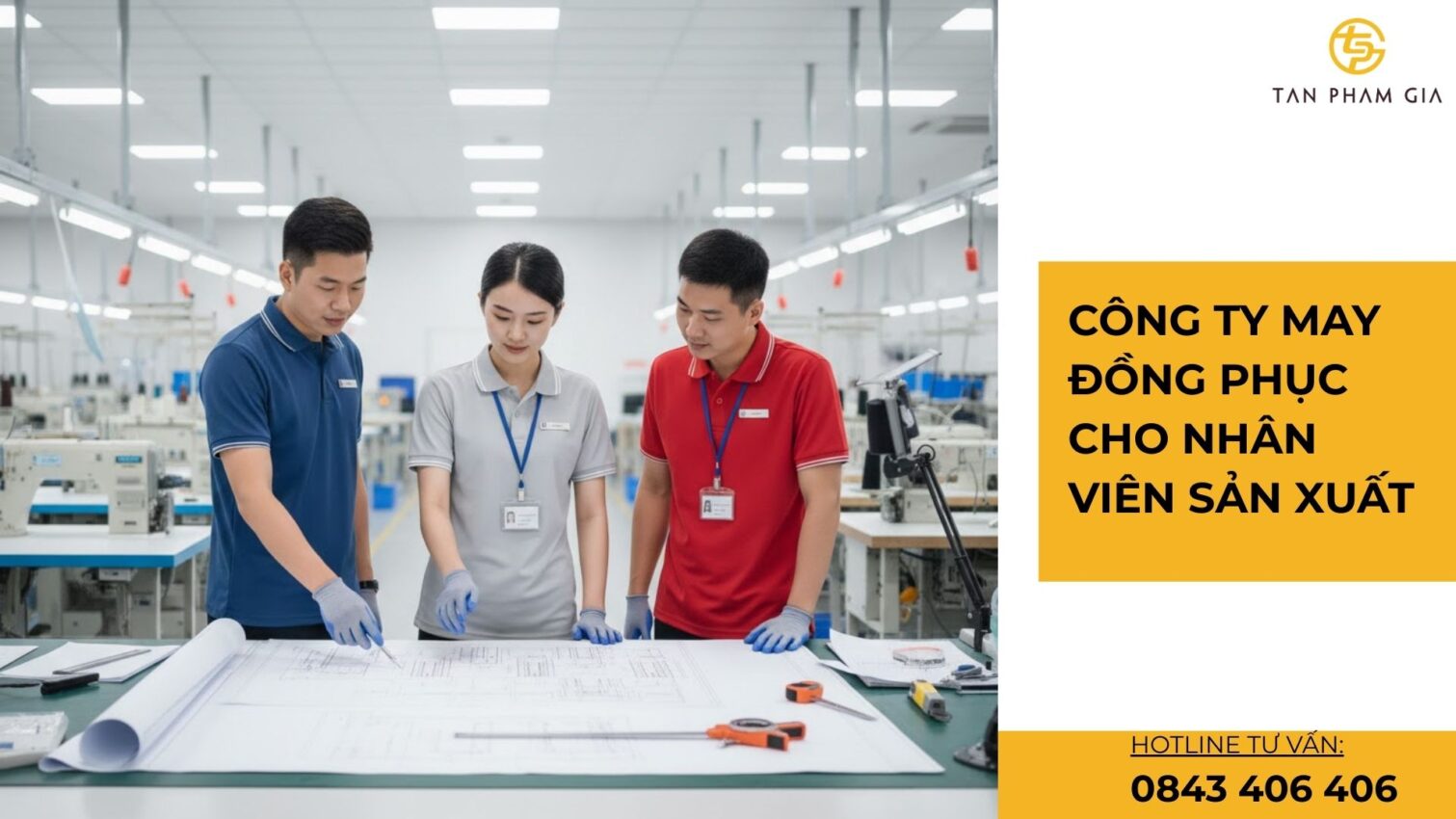 Công ty may đồng phục cho nhân viên sản xuất