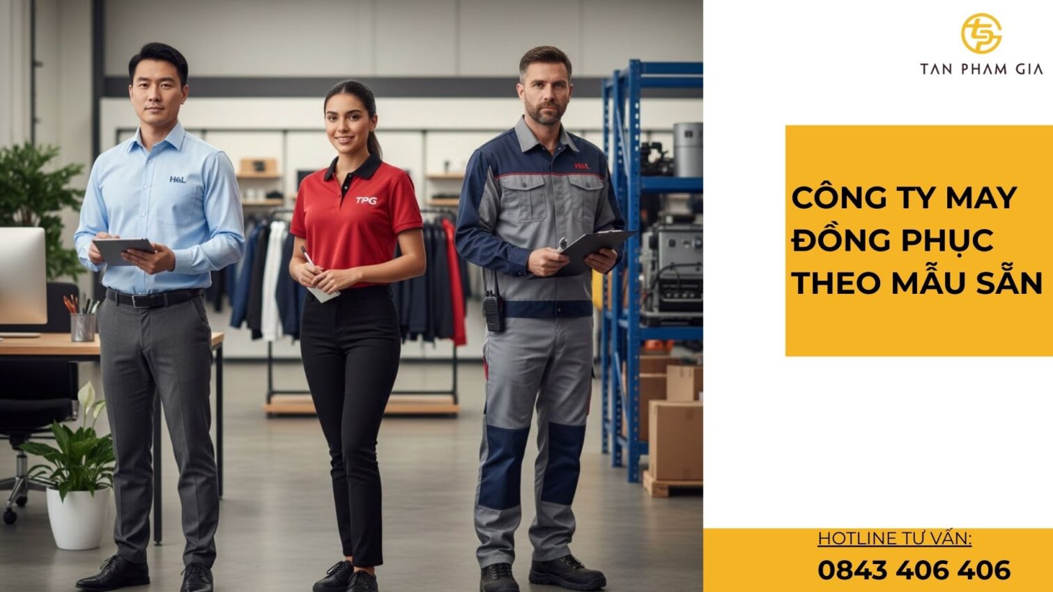 Công ty may đồng phục theo mẫu sẵn