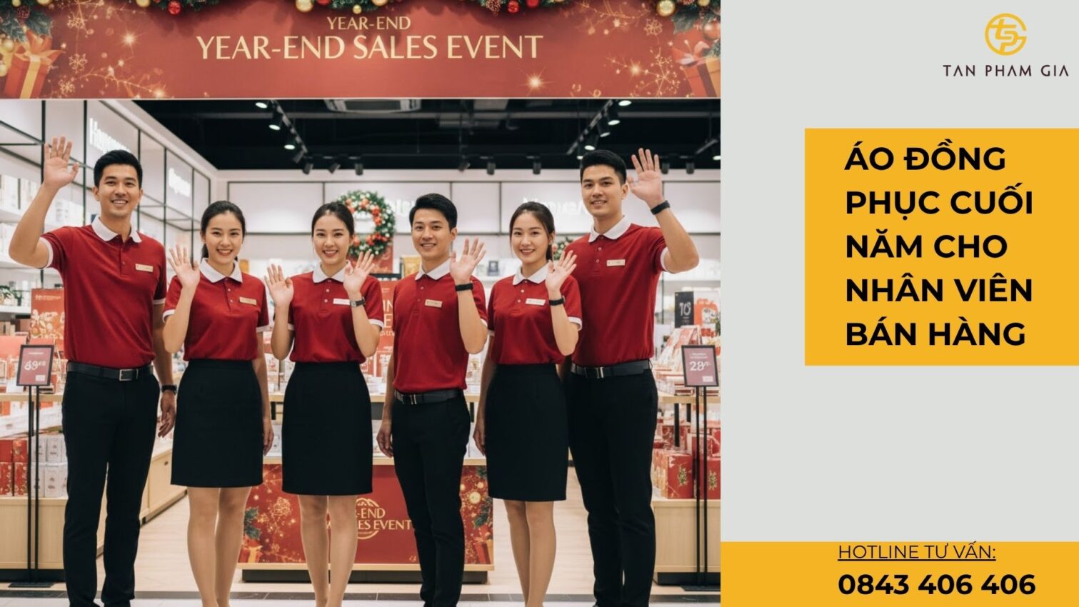 Áo Đồng Phục Cuối Năm Cho Nhân Viên Bán Hàng
