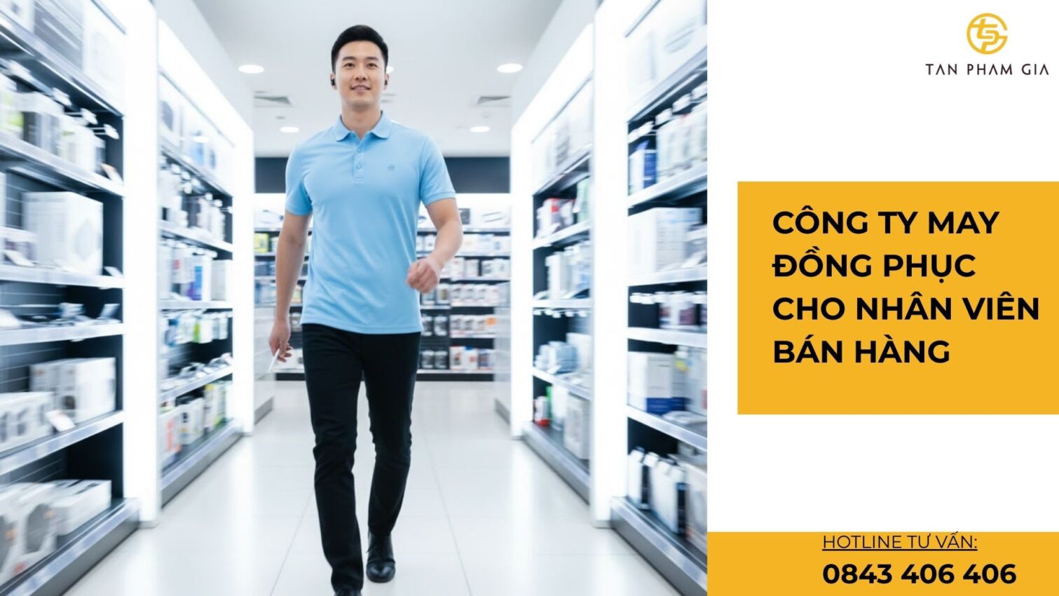 Công ty may đồng phục cho nhân viên bán hàng