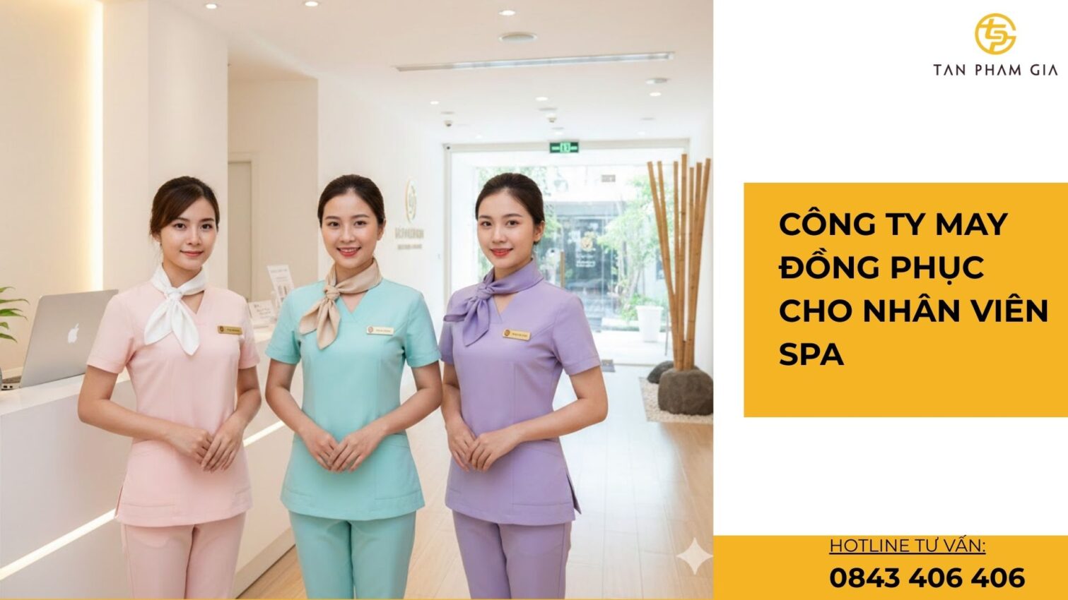 Công ty may đồng phục cho nhân viên spa