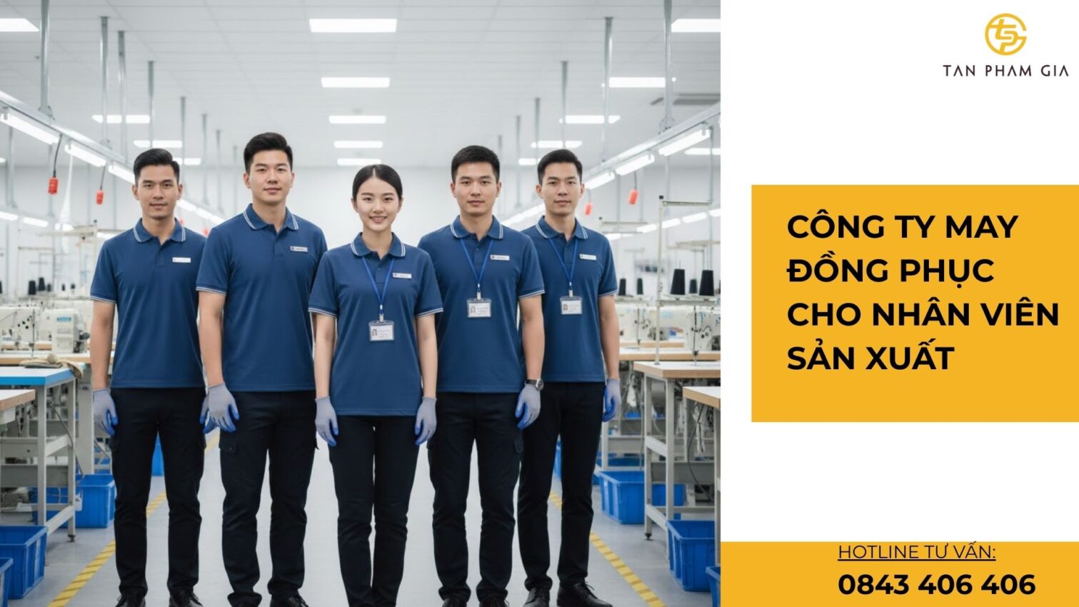 Công ty may đồng phục cho nhân viên sản xuất