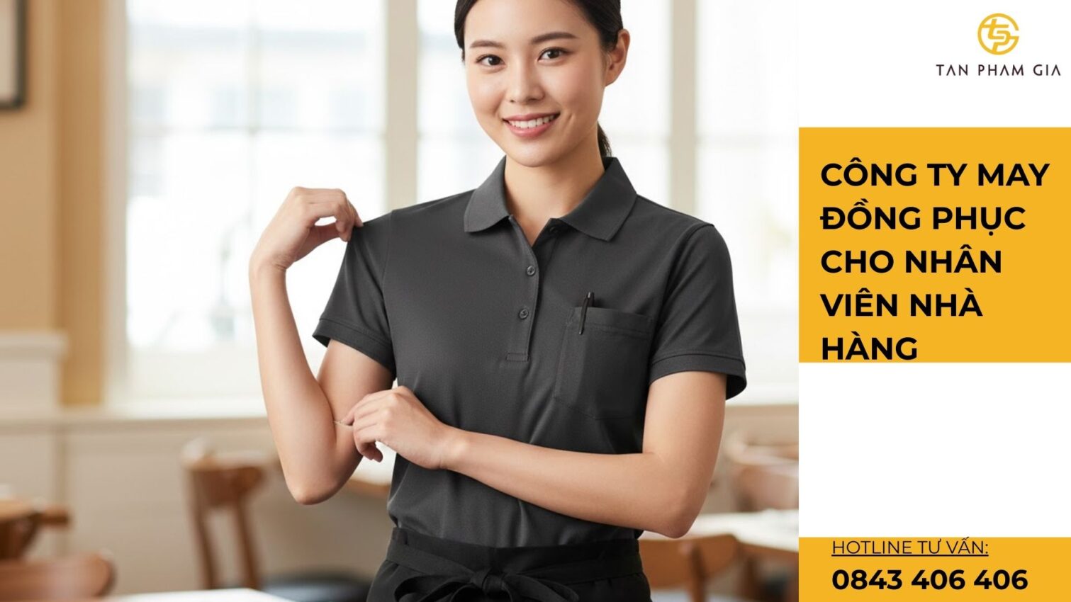 Công ty may đồng phục cho nhân viên nhà hàng