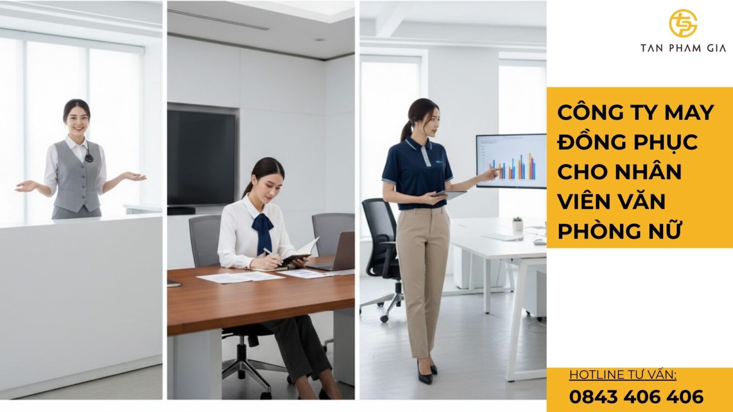 Công ty may đồng phục cho nhân viên văn phòng nữ