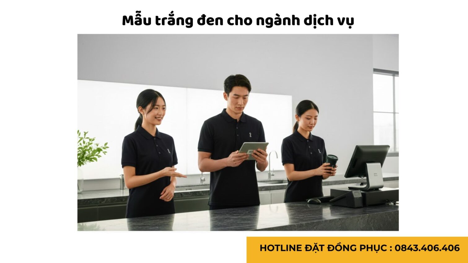 Đồng Phục Doanh Nghiệp Màu Trắng Đen