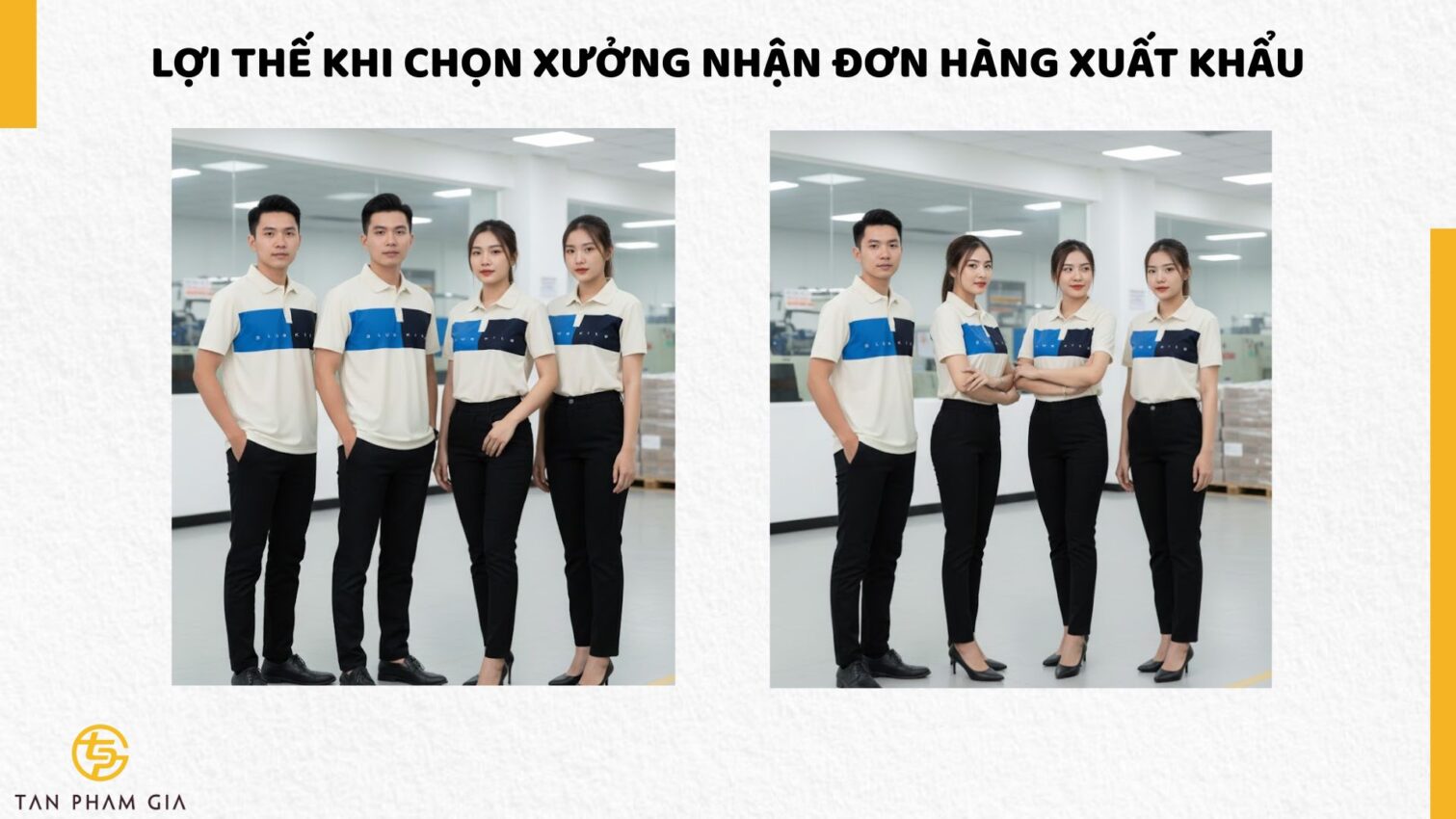 Đồng Phục Doanh Nghiệp Nhận Đơn Hàng Xuất Khẩu