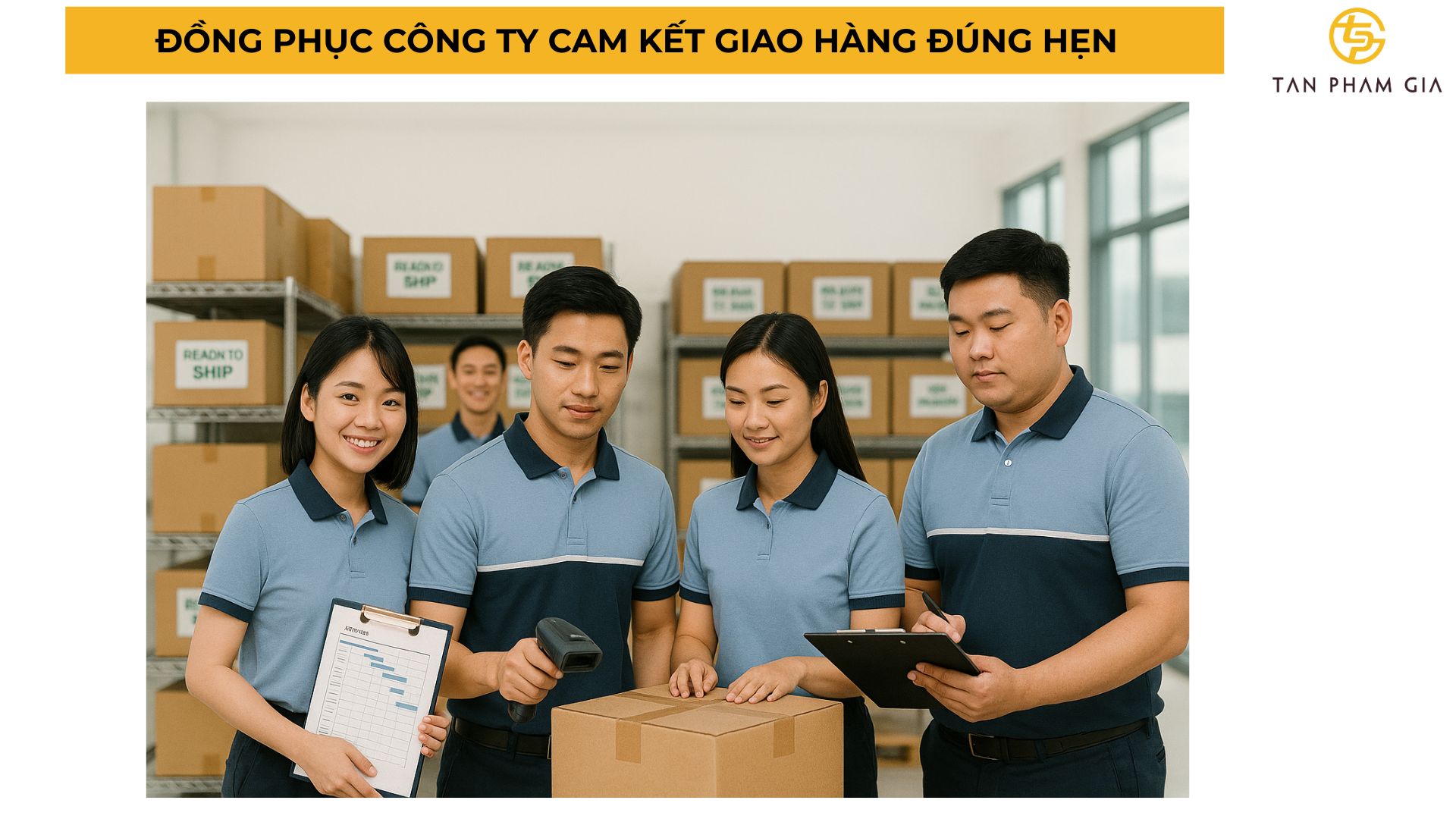 Đồng Phục Công Ty Cam Kết Giao Hàng Đúng Hẹn