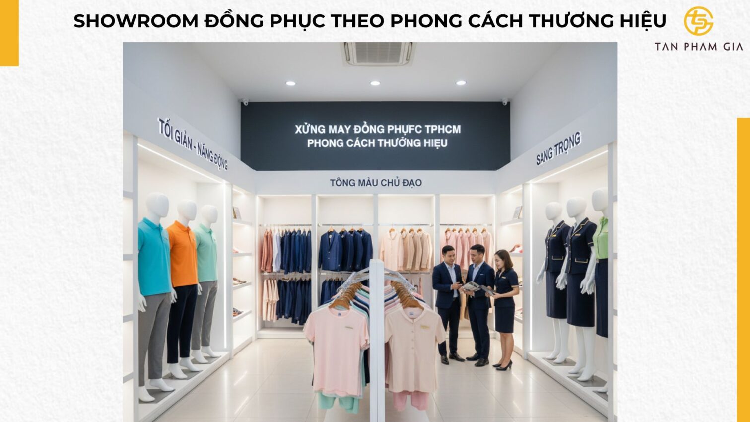 Xưởng May Đồng Phục Có Showroom Trưng Bày