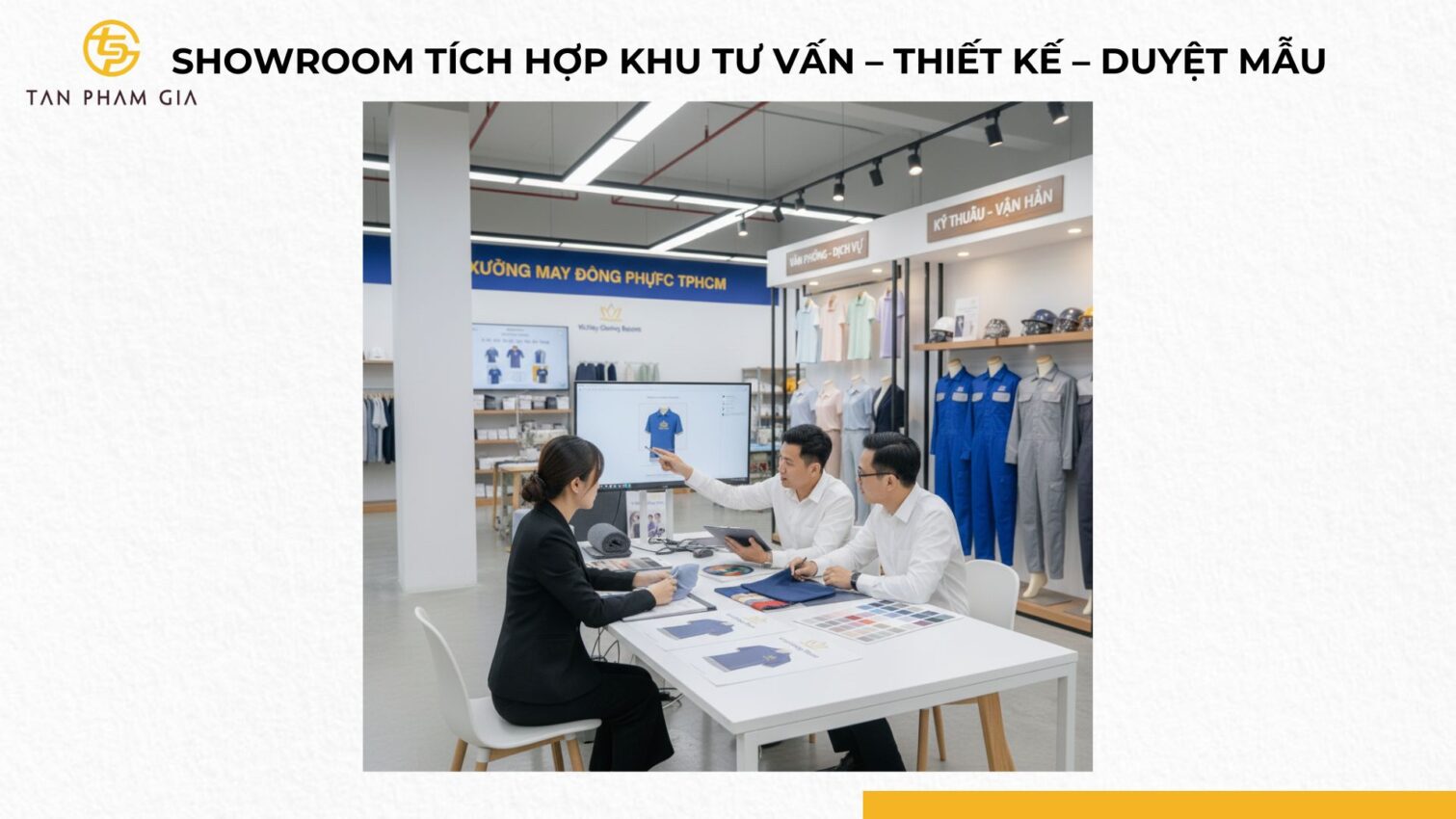 Xưởng May Đồng Phục Có Showroom Trưng Bày