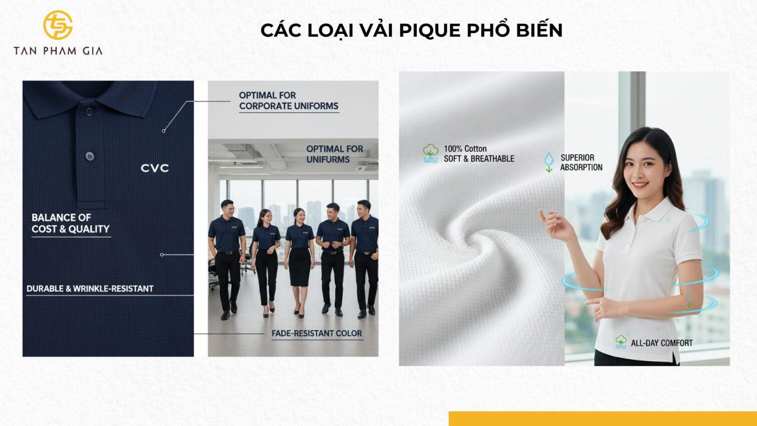 Xưởng May Đồng Phục Vải Pique