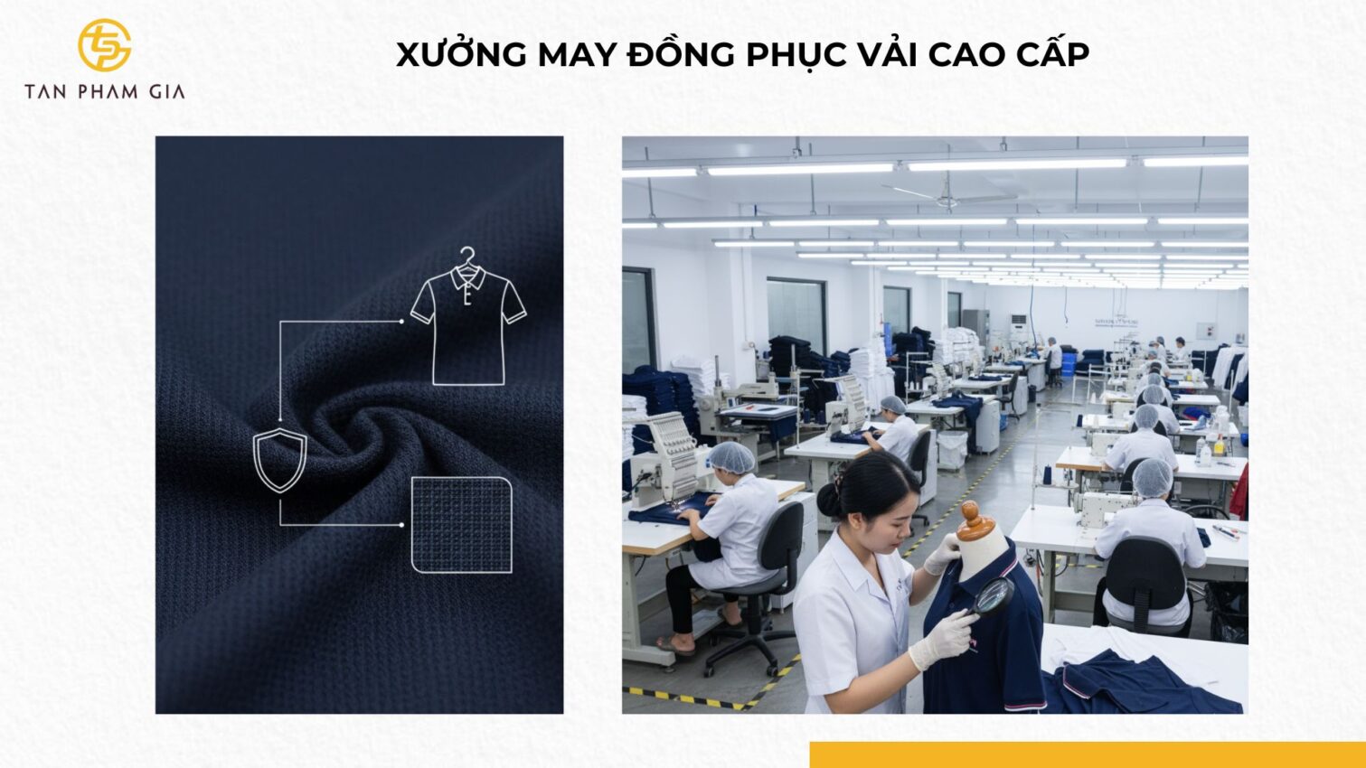 Xưởng May Đồng Phục Vải Cao Cấp