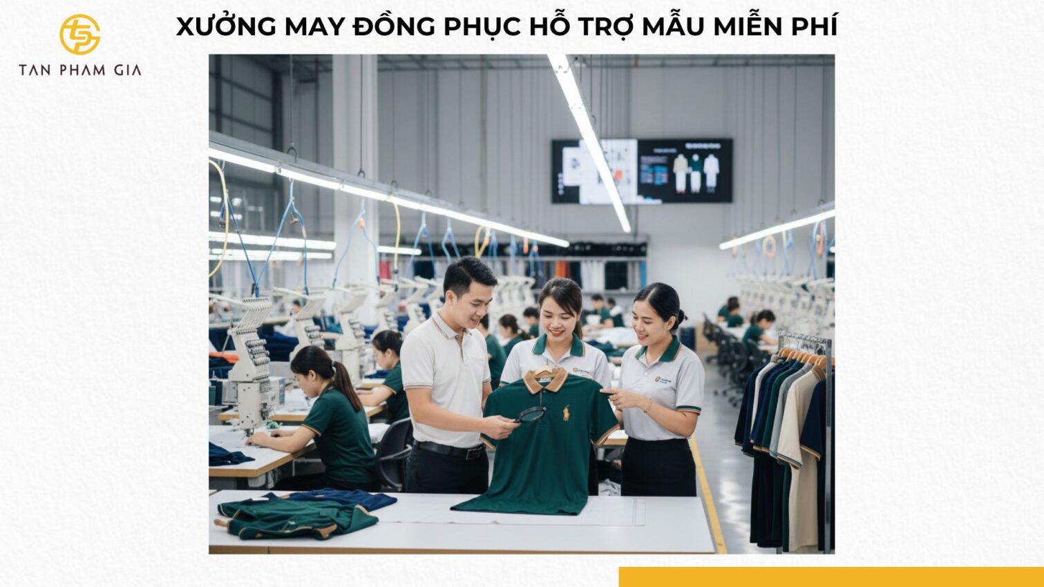 Xưởng May Đồng Phục Hỗ Trợ Mẫu Miễn Phí