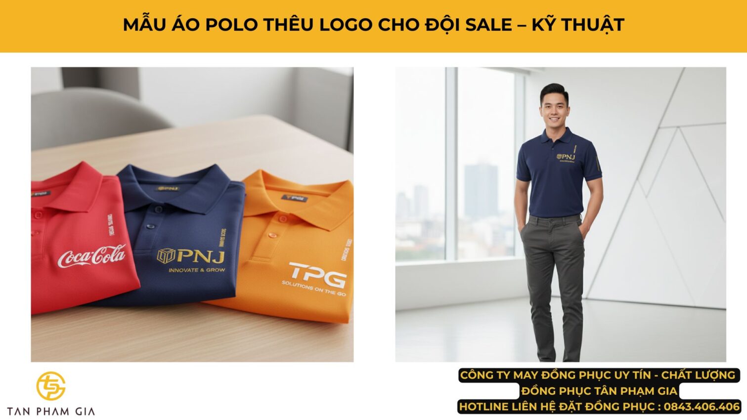 Mẫu Áo Polo Đồng Phục Thêu Logo
