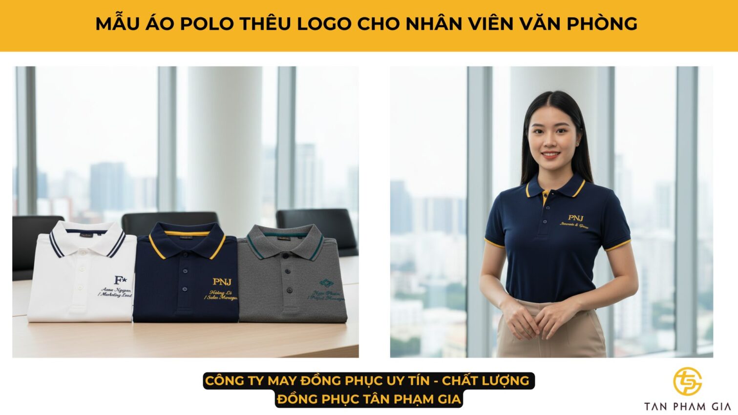 Mẫu Áo Polo Đồng Phục Thêu Logo