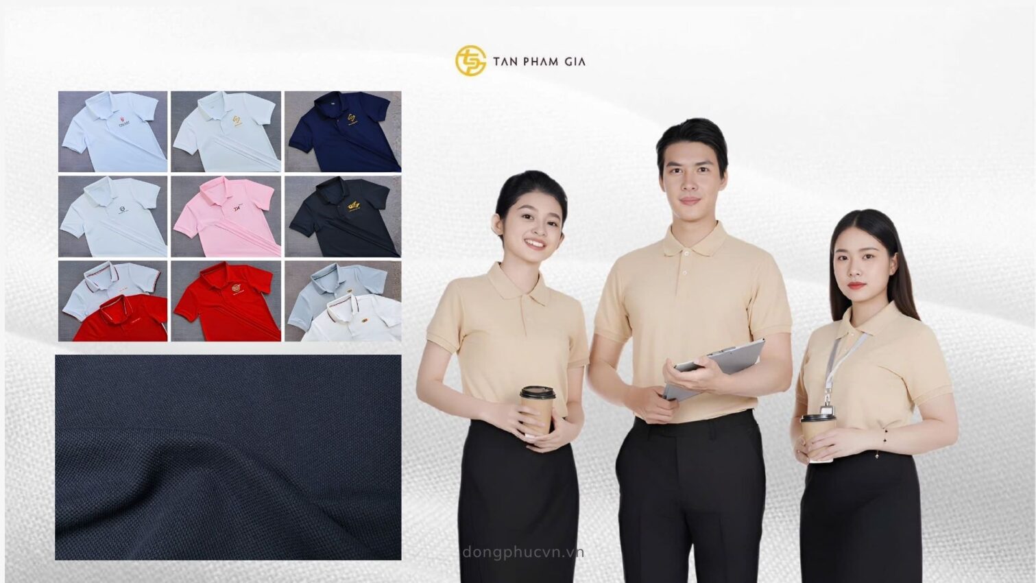 Đội ngũ nhân viên trẻ trung, chuyên nghiệp trong áo đồng phục