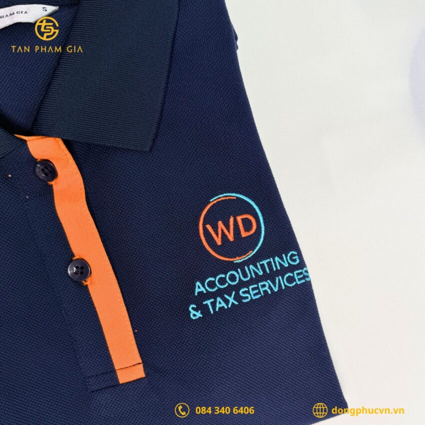Thêu logo áo thun đồng phục WD