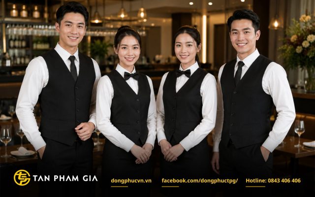 Áo ghi lê đồng phục nhà hàng tạo điểm nhấn chuyên nghiệp