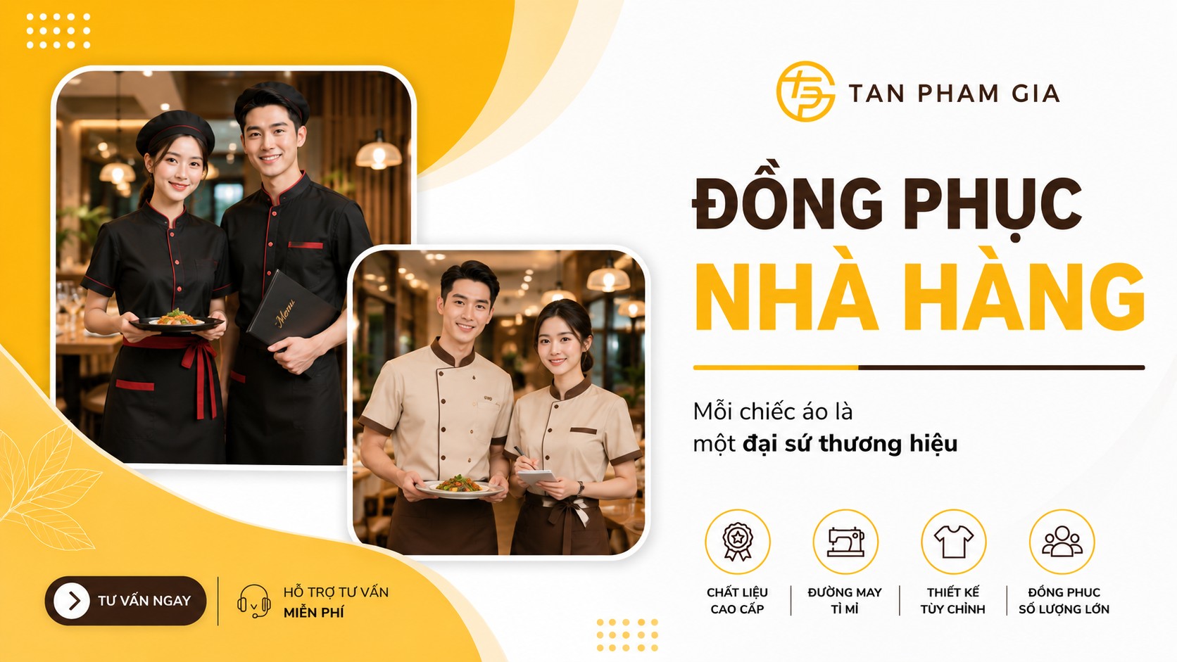 Mẫu đồng phục nhà hàng Tân Phạm Gia